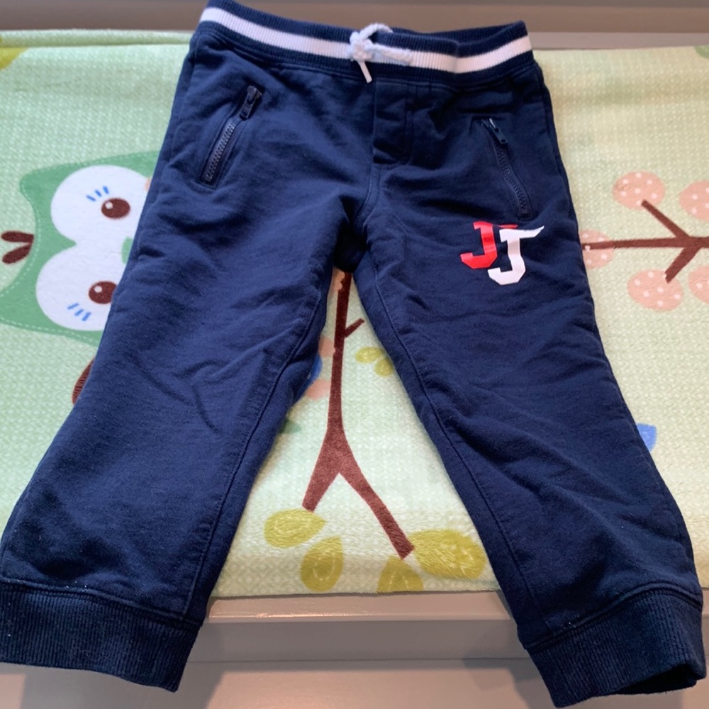 Janie and Jack navy nautical sweat pants size 3 toddler